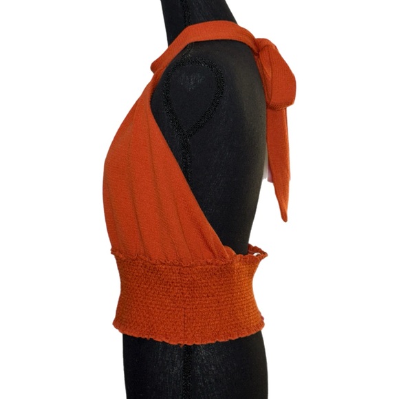 Free People - Chic Halter Top in Rust - Size Medium - Picture 3 of 10